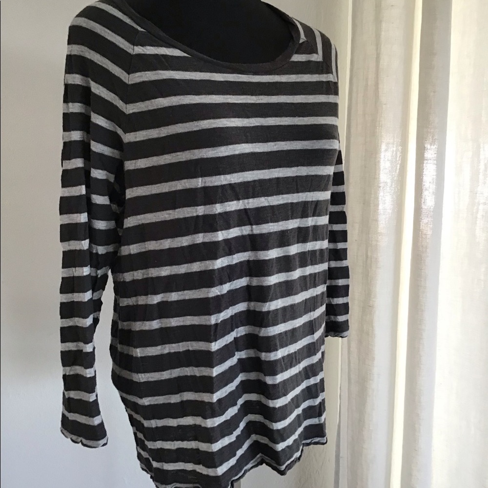 WIW3195 JAMES PERSE Striped Raglan Top